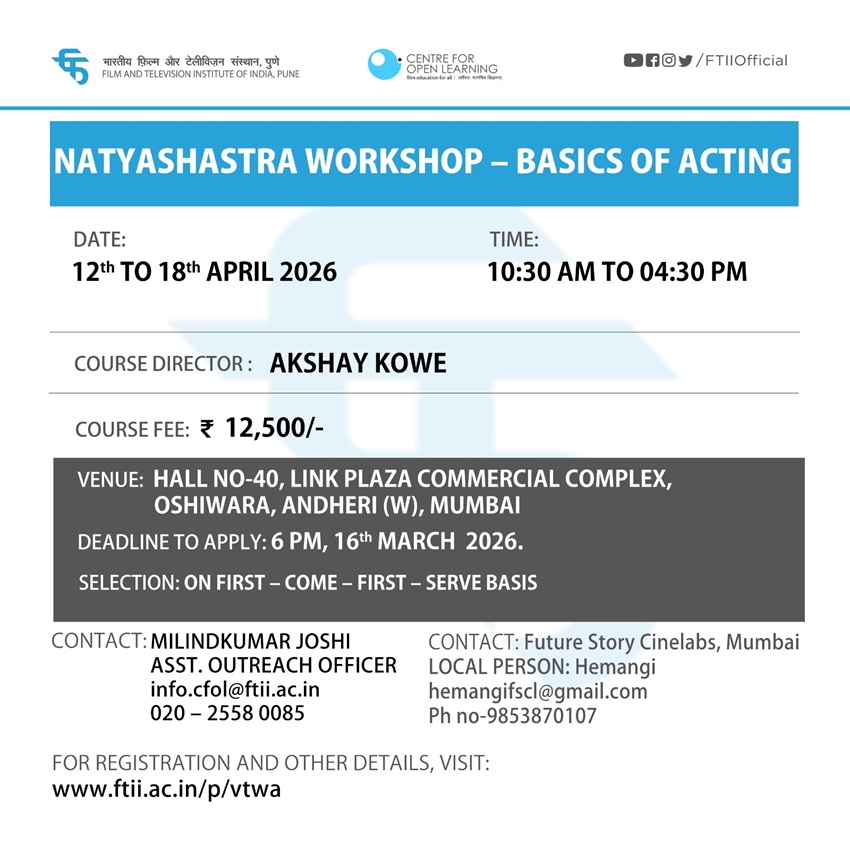 Natya-Shastra Workshop – Basics of Acting in Mumbai (12-18 April 2026)