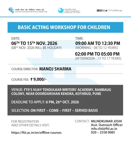 Basic Acting Workshop for Children in Pune (06 - 15 November 2026)